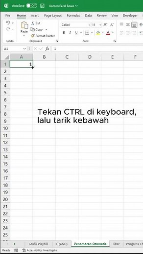 Tips Membuat Penomoran di Excel