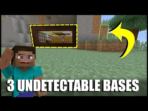 How to Make 3 Undetectable Base Entrances in Minecraft