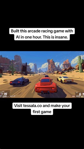 1 hour of AI. Full arcade racer. 🏎️ Text to game is finally here. Create yours → link in bio #Onetap #AIGameDev #Racing #TechTok #Gaming