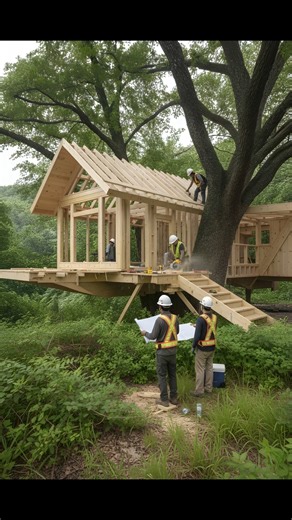 DIY Modern Treehouse Renovation 🤯 #shorts #transformation