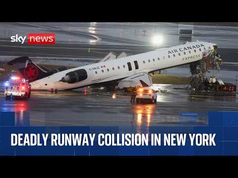 Latest from New York airport after two pilots killed in runway crash