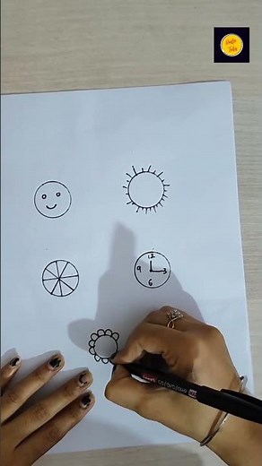 Draw different objects using circle #circle #drawing
