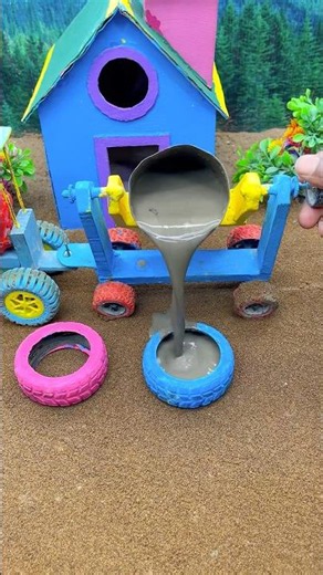 😱 Mini Construction Video 🚜 | DIY Tractor Build | Real Working Mini Tractor Machine #Shorts