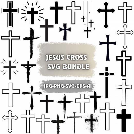 Grunge Cross SVG Bundle: Jesus Graphic Designs (digital Files) - Etsy