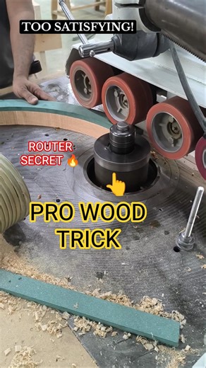 Perfect Curved Wood Edge in Seconds 🔥 Router Hack! #shorts #woodworking #diy #tools