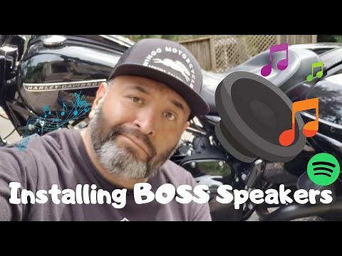 Boss Bluetooth Speaker intall on my Harley Road King