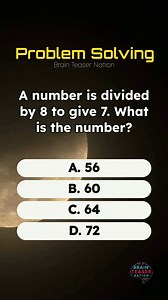 Problem Solving 102 #mathematics #maths #logic #problemsolving #brainteaser | Brain Teaser Nation