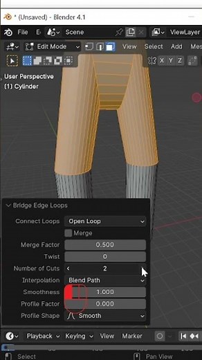 Blender Bridge Tool Explained in 30 Seconds! | Easy Trick for Beginners #shortsyoutube