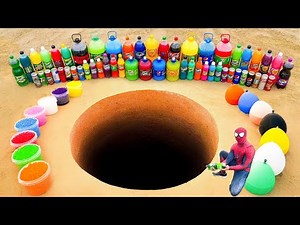 EXPERIMENT: Big Balloons from Toothpaste Eruption with Giant Fanta, Mtn Dew, 7up, Coca Cola & Mentos