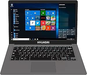 HYUNDAI Hybook 14 Inch Laptop - 4GB RAM, 128GB SSD, Windows 10 Home, Intel Celeron N4020, Expandable Storage, microSD Slot, 14.1" Inch IPS Display, WiFi & Bluetooth, 5000mAh Battery