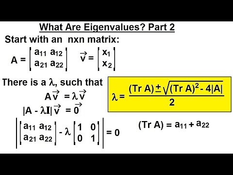 Linear Algebra: Ch 3 - Eigenvalues and Eigenvectors (2 of 35) What Are Eigenvalues? (Part 2)