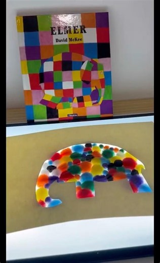 Actividad del cuento Elmer. #colors #cuentos #niños #juegos #luz