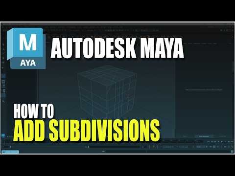 Autodesk Maya How To Add Subdivisions
