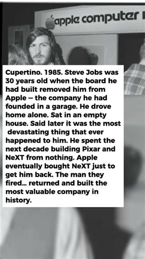 He Was Fired From His Own Company at 30 | Steve Jobs