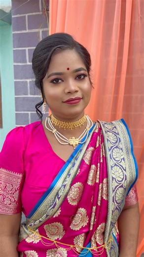 HD Party Makeover 😍✨ #viralvideo #softglamlook #saree #makeupartist #ytshorts #viral #bridelmakup