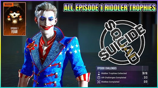 All episode 1 Riddler trophy locations in Suicide Squad Kill the Justice League