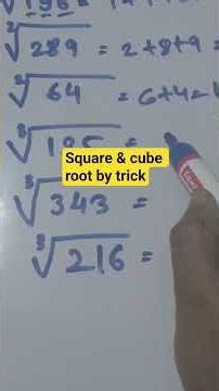 square & cube root by trick #maths #education