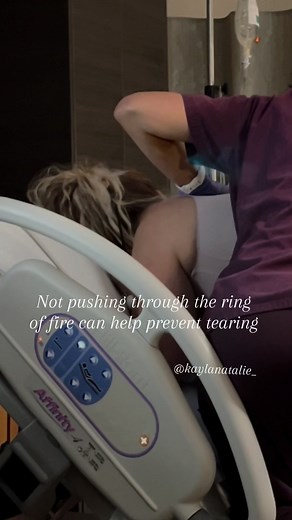 255K views · 735 reactions | Not pushing through the ring of fire can prevent tears #laboranddelivery #birth | Kayla Natalie | Facebook