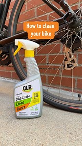 1.1K views | How to use Calcium, Lime & Rust Remover spray bottle to remove rust and grime from your bike: 1 - Spray on directly 2 - Let sit for 2-3 minutes 3- Scrub where needed 4 - Rinse with cold water 5 - Make sure your bike is fully dry before you store it | CLR Brands | Facebook