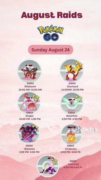 Pokémon Raids August 2023: Dates & Times for GMAX