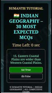 Indian Geography Top 30 MCQs ⏱️ | 5-Second Challenge | SSC • UPSC • Banking | SUMANTH TUTORIAL