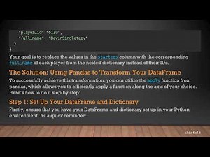 How to Replace DataFrame Column with Values from a Nested Dictionary in Python