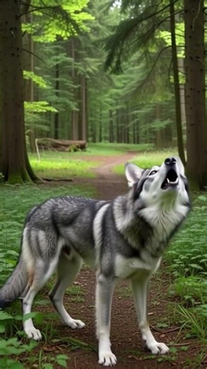 Woman transforms into a wolf