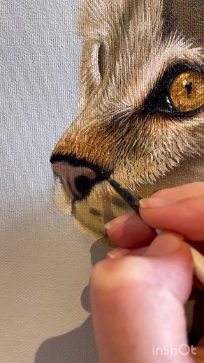 Revisit to my Canadian Lynx oil painting. Love their ear tufts so much! #lynx #oilpainting #realism #wildlifeart | Sarah Stribbling Wildlife Art