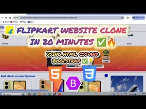 Learn How To Make A Flipkart Website Using HTML, CSS And Bootstrap In 20 Minutes ✅🔥 || #html #css