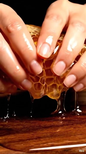 【ASMR】 Ultra Satisfying Honeycomb Cutting & Squeezing 🍯🤤 Sticky Sounds Visualized #asmr #relaxing