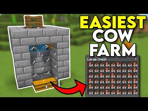 Easiest Cow Farm Minecraft Bedrock 1.20!