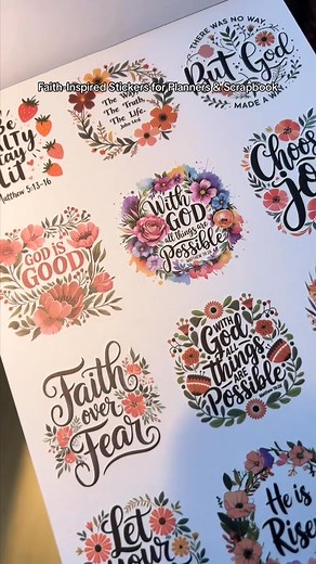 ❤️I am thrilled to offer this diverse sticker collection, designed to support and inspire your creative and spiritual journey. Whether you're documenting your Bible study, decorating your planner, or creating meaningful gifts, these stickers are your perfect companion for adding a faith-filled touch.✝️ | Fantatstic