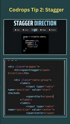 Codrops Tip #2: Stagger | Beautiful Staggered Animations with CSS & GSAP