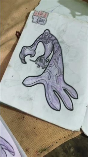 Ben10 alien drawing #drawing #art #shortvideo #Sp_Art World