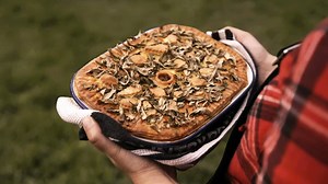 Wallaby and saltbush pie