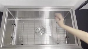 HOPROME Steelux 36 in. x 22 in. Drop-In Single Bowl Stainless Steel Workstation Kitchen Sink in Brushed with Accessories KS083622-BR