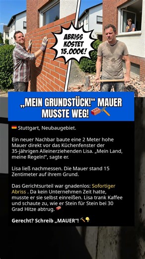 „MEIN GRUNDSTÜCK!“ MAUER MUSSTE WEG! 🧱🔨
