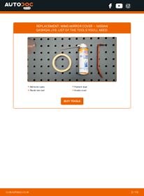 How to change wing mirror cover on Nissan Qashqai J10 – replacement guide