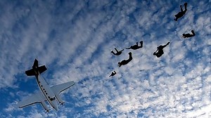 Terrifying moment when plane stalls during skydive