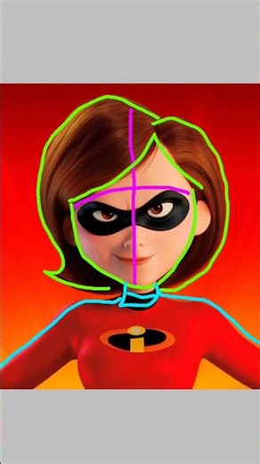Drawing Mrs Incredible 🖍️|😁Helen Parr| Mr Incredibles Fan Art 🖍️#shorts #mrincredible #disney
