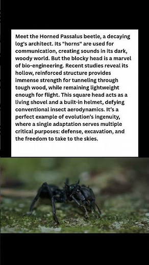 Nature's Gothic Bug: The Demon Beetle That Shouldn't Be Able to Fly #wildlife #facts #shorts