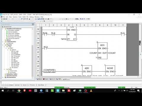 Pump Ladder logic progam Unity pro xl FBD Block