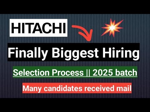 🔥Finally HITACHI Biggest Hiring Announced || Selection process & Everything explained