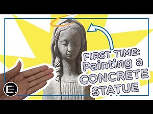STATUE PAINTING • First time painting concrete