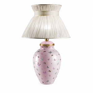 Butterfly Large Classic-Style Light-Pink Table Lamp