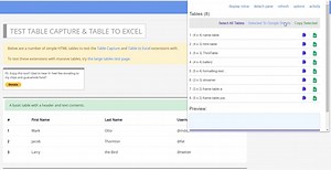 Table Capture. Extrayendo información de tablas web fácilmente - Testeando Software