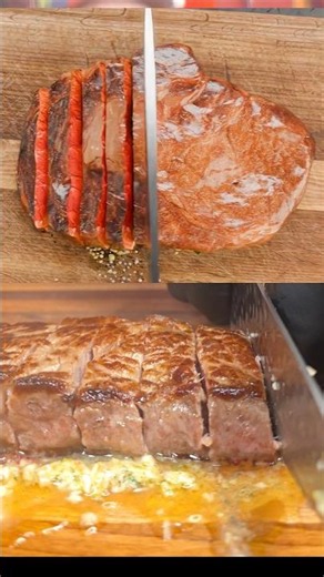 Simple Steak Sear Turned Butter-Basted Beef Banger!🥩🧈 #shorts #steak #hack #butter ‪@zackdfilms‬
