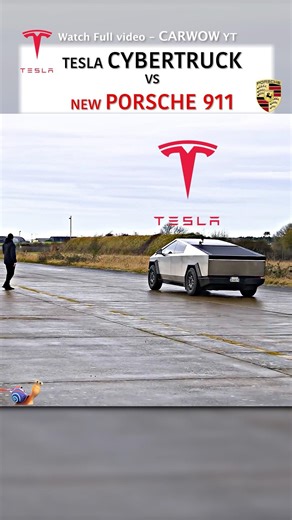 New Porsche 911 vs Tesla Cybertruck | Drag Race