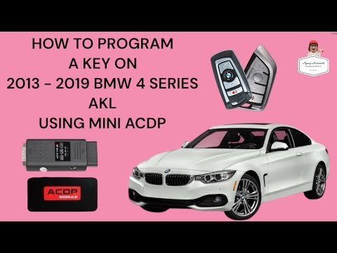 HOW TO PROGRAM A KEY ON 2013 - 2019 BMW 4 SERIES AKL USING MINI ACDP