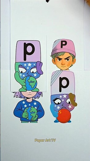 Sprunki Alphablocks "P" Phase 2 VS Human Paper Transform Craft #sprunki #viralshorts #trend